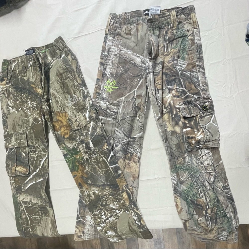 Realtree Camo Kids Cargo Pants - Green and Brown